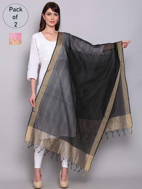 pack of 2 woven dupattas - 19891977 - Very Small Image - 1