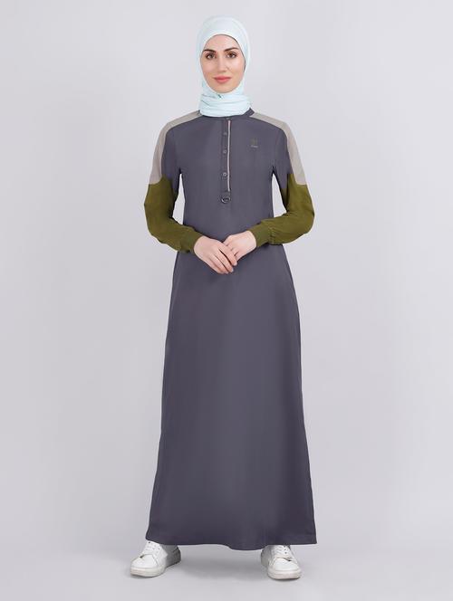 grey maxi cloaks & abaya - 19892400 - Very Small Image - 1