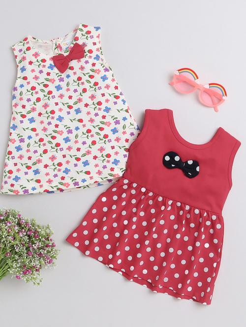 girls round neck sleeveless frock - 19893126 - Very Small Image - 1