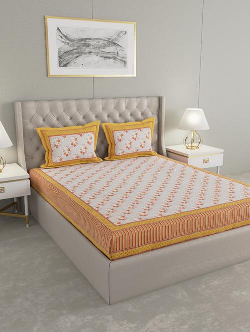 orange cotton bedsheet - 19893168 - Very Small Image - 1