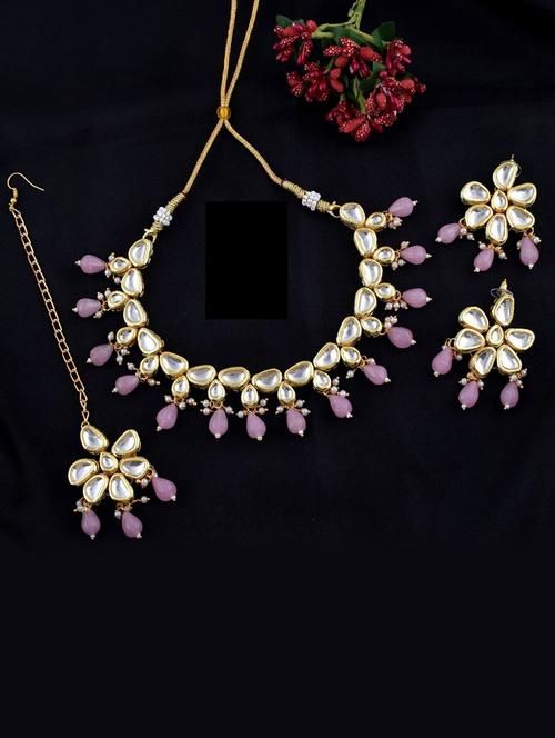 tjc beads studded brass jewellery set - 19897203 - Very Small Image - 1