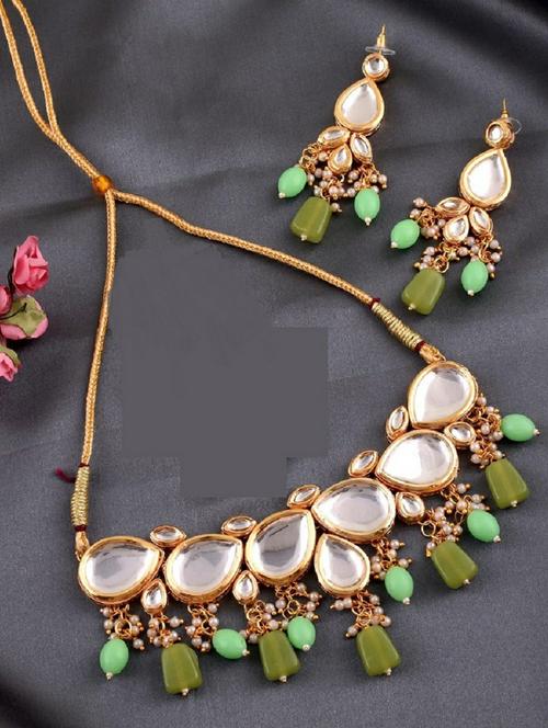 tjc beads studded brass jewellery set - 19897211 - Very Small Image - 1