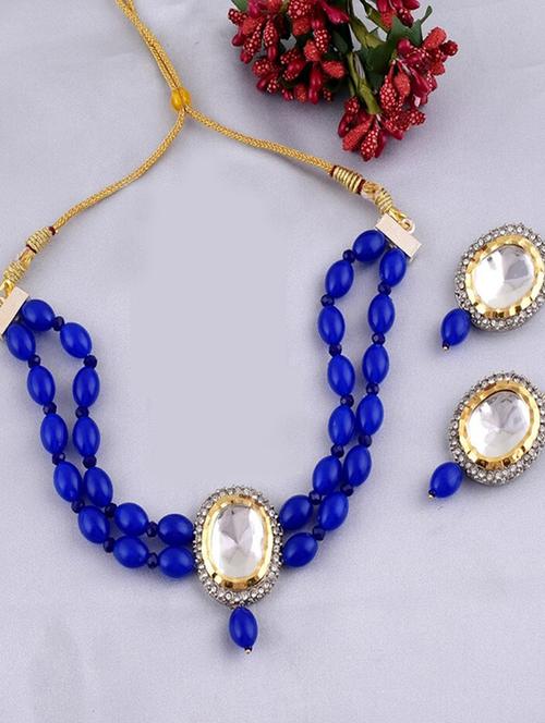 tjc beads studded brass jewellery set - 19897234 - Very Small Image - 1