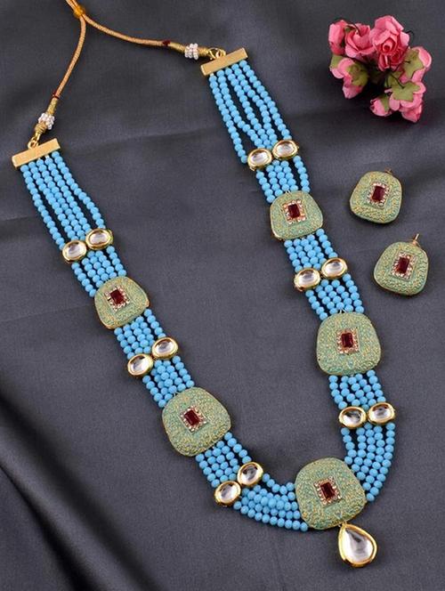 tjc beads studded brass jewellery set - 19897256 - Very Small Image - 1