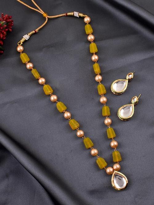 tjc beads studded brass jewellery set - 19897262 - Very Small Image - 1