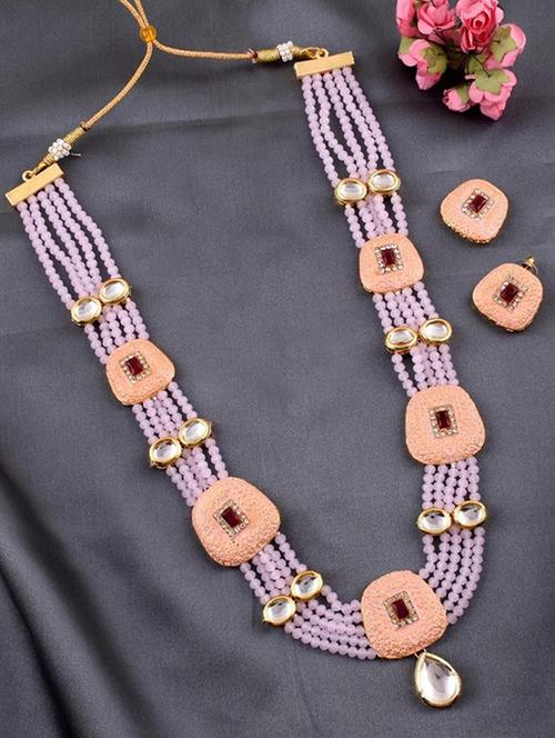 tjc beads studded brass jewellery set - 19897264 - Very Small Image - 1