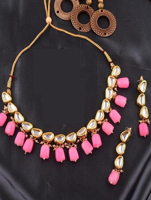 tjc beads studded brass jewellery set - 19897278 - Very Small Image - 1