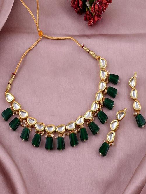 tjc beads studded brass jewellery set - 19897287 - Very Small Image - 1