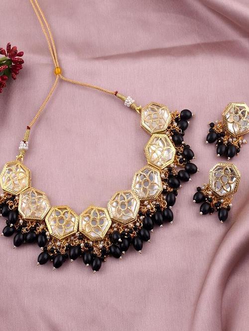 tjc beads studded brass jewellery set - 19897294 - Very Small Image - 1