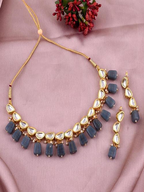 tjc beads studded brass jewellery set - 19897298 - Very Small Image - 1