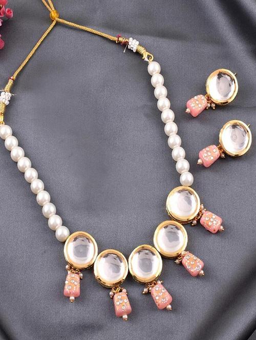 tjc beads studded brass jewellery set - 19897306 - Very Small Image - 1