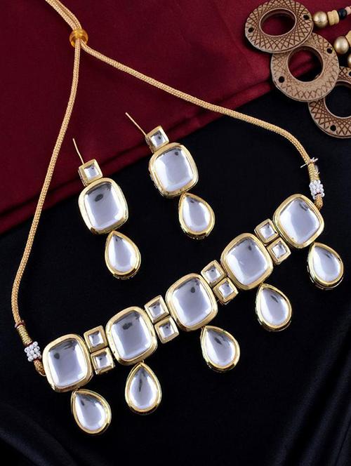 tjc beads studded brass jewellery set - 19897357 - Very Small Image - 1