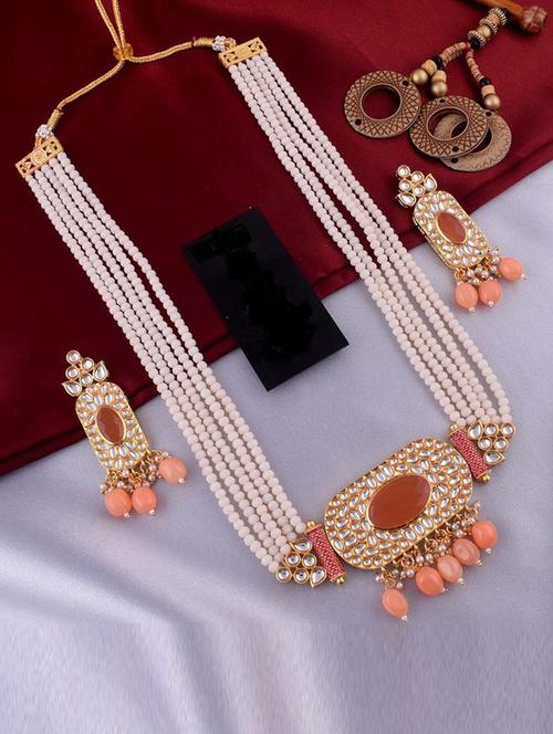 tjc beads studded brass jewellery set - 19897501 - Very Small Image - 1