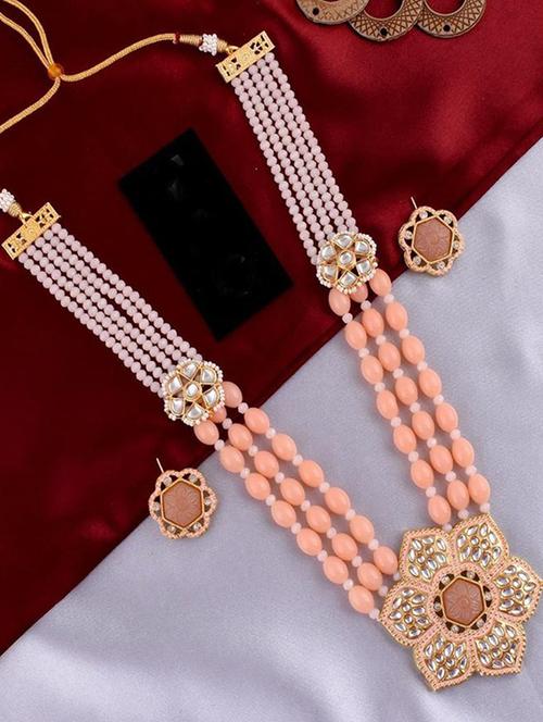 tjc beads studded brass jewellery set - 19897502 - Very Small Image - 1