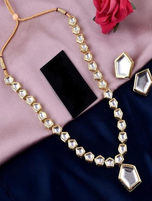 tjc beads studded brass jewellery set - 19897525 - Very Small Image - 1