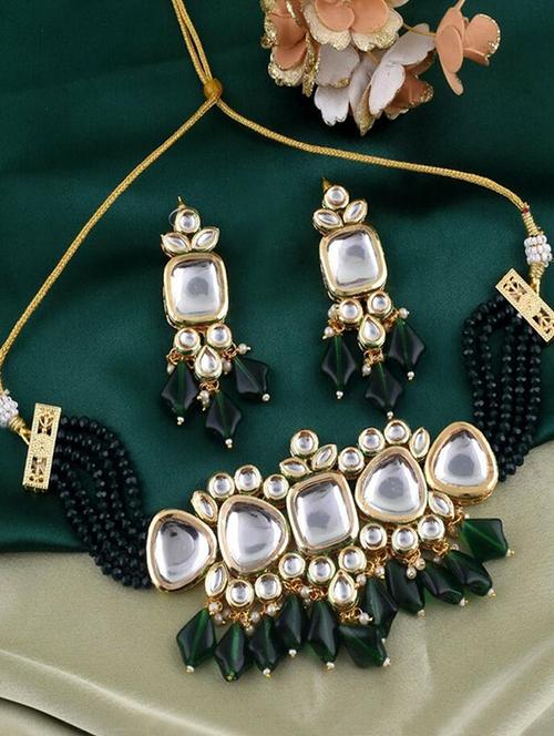 tjc beads studded brass jewellery set - 19897564 - Very Small Image - 1