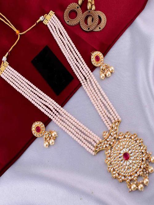 tjc beads studded brass jewellery set - 19897587 - Very Small Image - 1