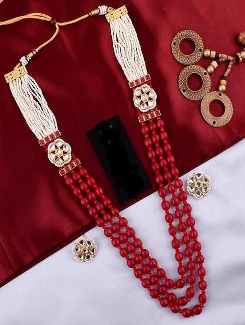 tjc beads studded brass jewellery set - 19897611 - Very Small Image - 1