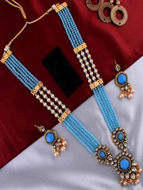 tjc beads studded brass jewellery set - 19897622 - Very Small Image - 1