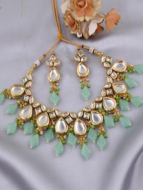 tjc beads studded brass jewellery set - 19897667 - Very Small Image - 1