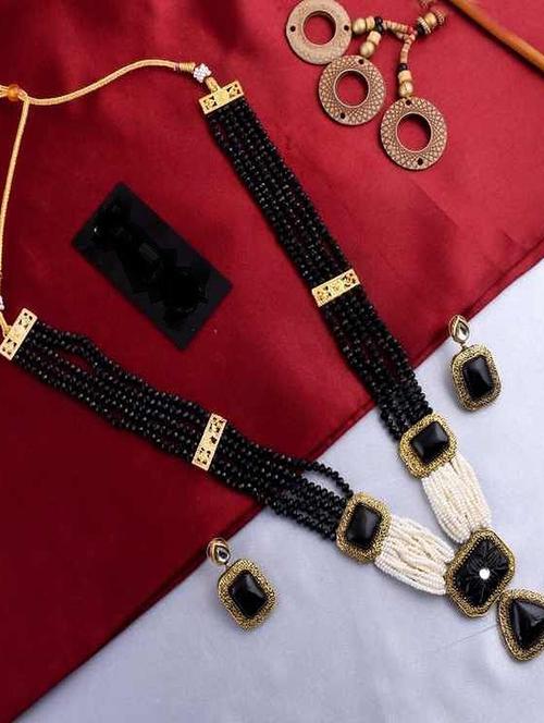 tjc beads studded brass jewellery set - 19897692 - Very Small Image - 1