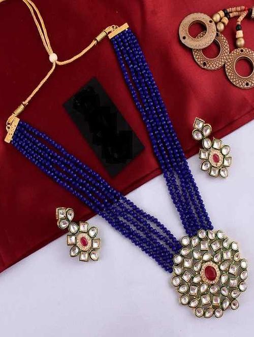tjc beads studded brass jewellery set - 19897718 - Very Small Image - 1