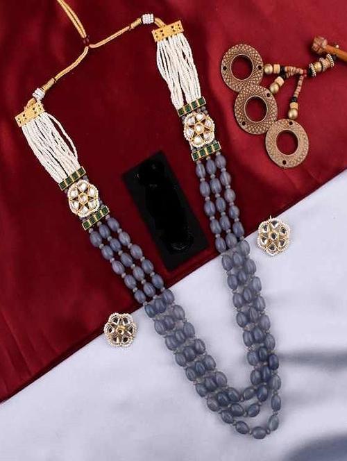 tjc beads studded brass jewellery set - 19897721 - Very Small Image - 1