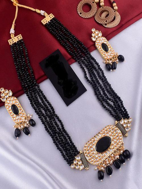 tjc beads studded brass jewellery set - 19897780 - Very Small Image - 1
