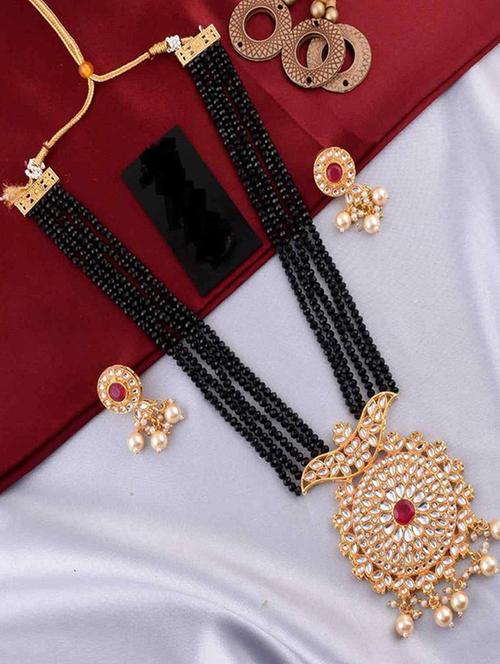 tjc beads studded brass jewellery set - 19897784 - Very Small Image - 1