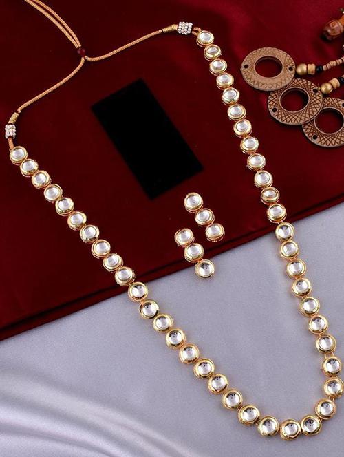 tjc beads studded brass jewellery set - 19897857 - Very Small Image - 1