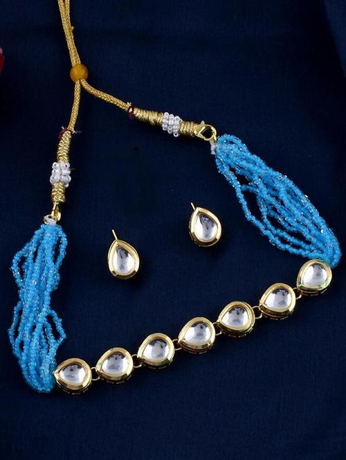 tjc beads studded brass jewellery set - 19897864 - Very Small Image - 1