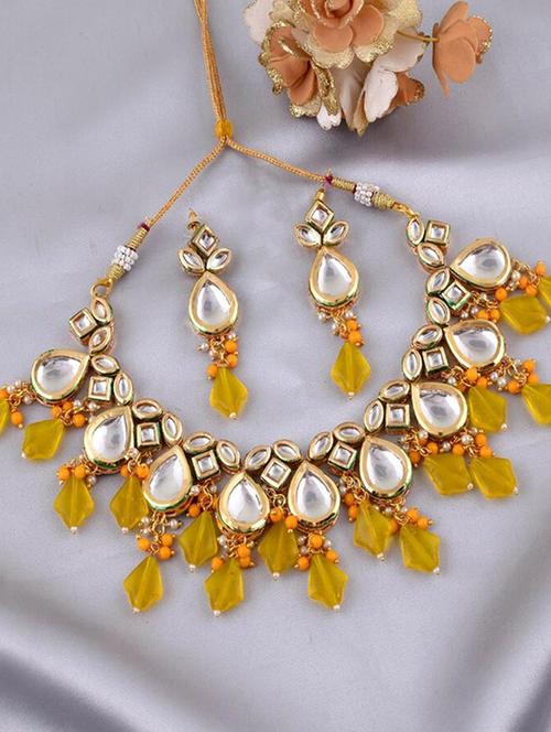 tjc beads studded brass jewellery set - 19897891 - Very Small Image - 1
