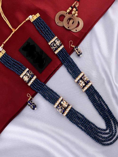 tjc beads studded brass jewellery set - 19898019 - Very Small Image - 1