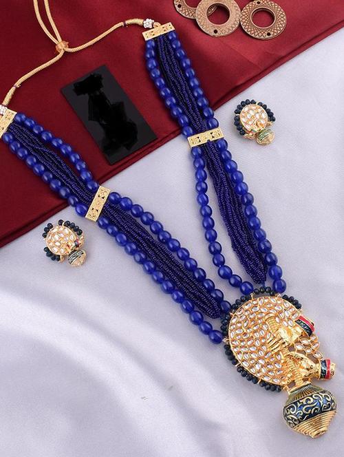 tjc beads studded brass jewellery set - 19898040 - Very Small Image - 1