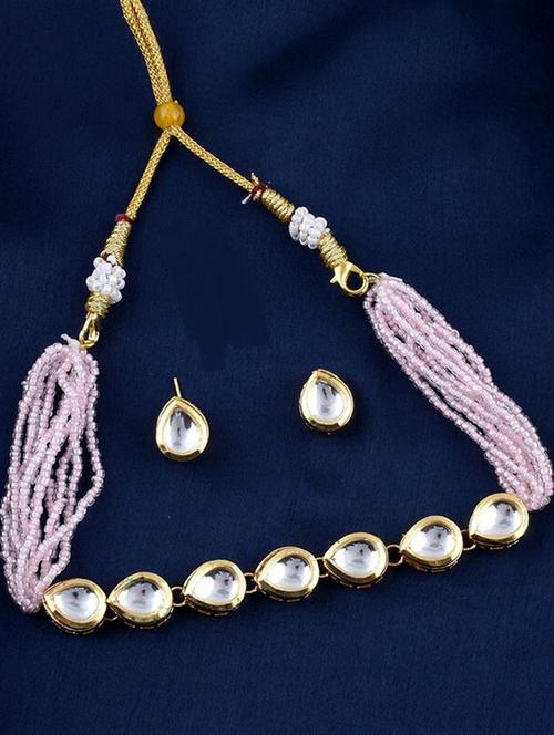 tjc beads studded brass jewellery set - 19898071 - Very Small Image - 1