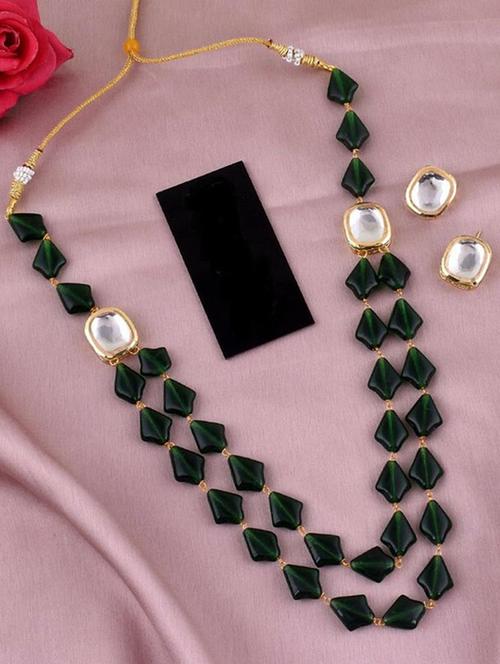 tjc beads studded brass jewellery set - 19898144 - Very Small Image - 1