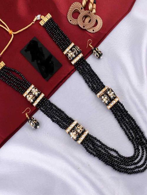 tjc beads studded brass jewellery set - 19898150 - Very Small Image - 1