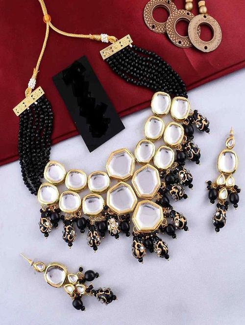 tjc beads studded brass jewellery set - 19898261 - Very Small Image - 1