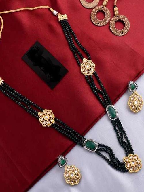tjc beads studded brass jewellery set - 19898282 - Very Small Image - 1