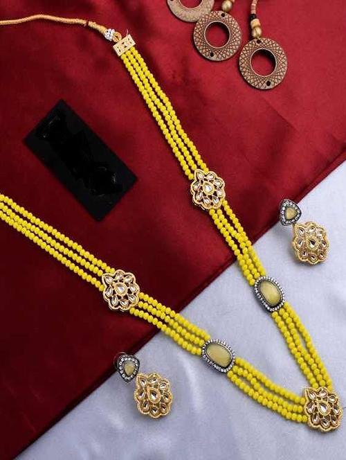 tjc beads studded brass jewellery set - 19898388 - Very Small Image - 1