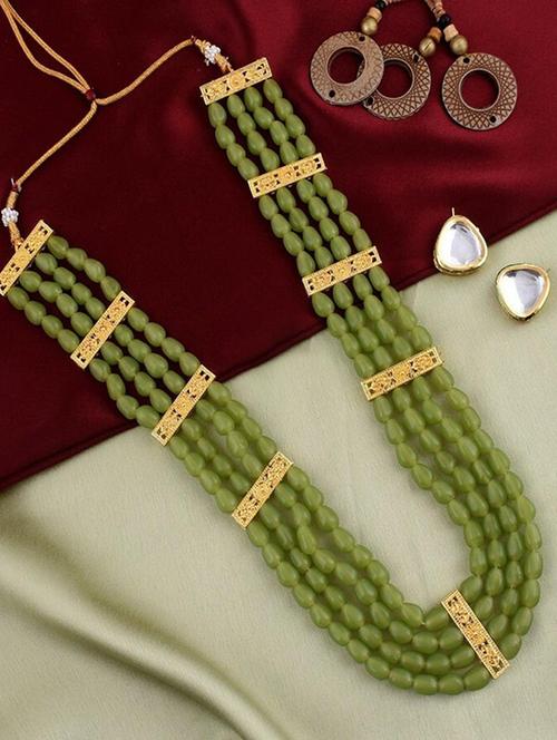 tjc beads studded brass jewellery set - 19898409 - Very Small Image - 1