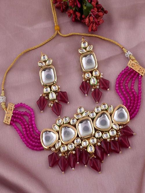 tjc beads studded brass jewellery set - 19898426 - Very Small Image - 1