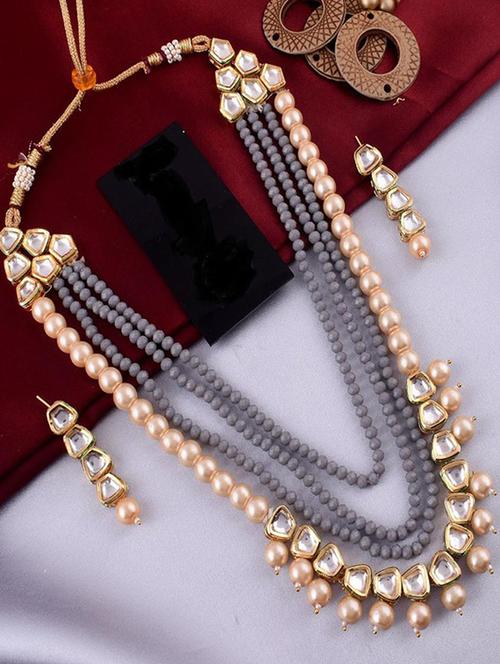 tjc beads studded brass jewellery set - 19898456 - Very Small Image - 1