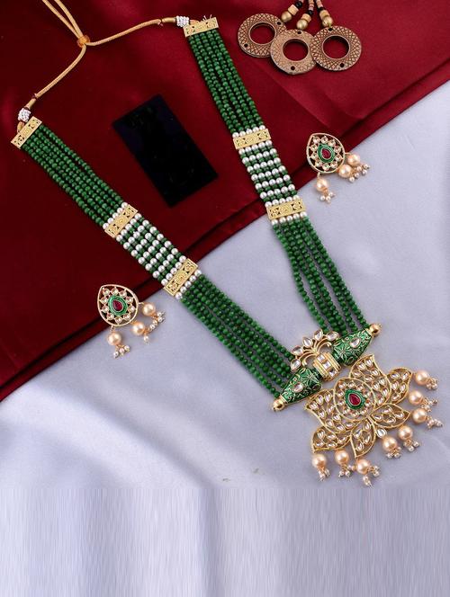 tjc beads studded brass jewellery set - 19898571 - Very Small Image - 1