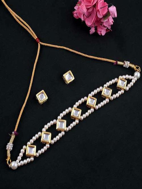 tjc beads studded brass jewellery set - 19898625 - Very Small Image - 1