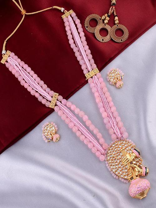 tjc beads studded brass jewellery set - 19898659 - Very Small Image - 1
