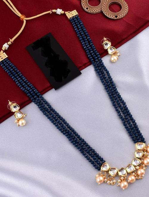 tjc beads studded brass jewellery set - 19898665 - Very Small Image - 1
