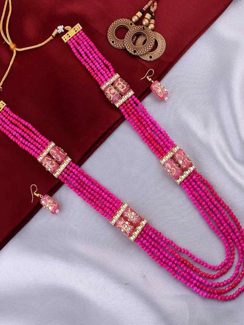 tjc beads studded brass jewellery set - 19898694 - Very Small Image - 1