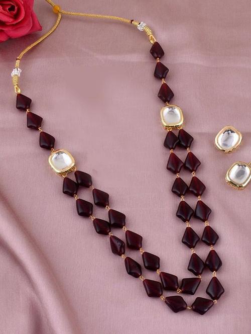 tjc beads studded brass jewellery set - 19898732 - Very Small Image - 1