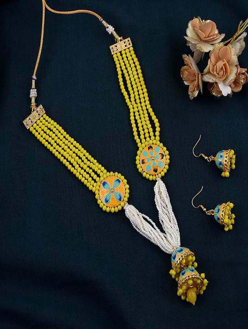 tjc beads studded brass jewellery set - 19898736 - Very Small Image - 1